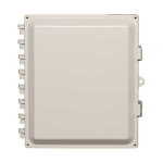 AccelTex ATS-00281 14x12x6 Nonconfigured Polycarbonate Enclosure with Solid Door & Latch Lock (1)