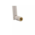 AccelTex ATS-00852 2.4/5 GHz 2/3 dBi White Indoor Articulating Rubber Duck Antenna w/RPSMA (2)