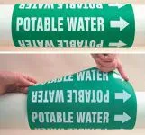 Accuform CRPK207SSB French Pipe Marker: Chlore (3)