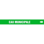 Accuform CRPK215SSB French Pipe Marker: Eau Municipale (1)