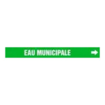 Accuform CRPK215STA French Pipe Marker: Eau Municipale (1)