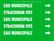 Accuform CRPK215STA French Pipe Marker: Eau Municipale (0)