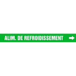 Accuform CRPK216SSH French Pipe Marker: Alim. De Refroidissement (1)
