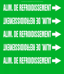 Accuform CRPK216STC French Pipe Marker: Alim. De Refroidissement (0)