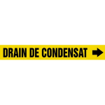 Accuform CRPK233SSH French Pipe Marker: Drain De Condensat (0)