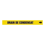 Accuform CRPK233STA French Pipe Marker: Drain De Condensat (1)