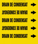 Accuform CRPK233STC French Pipe Marker: Drain De Condensat (0)