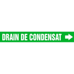 Accuform CRPK234SSH French Pipe Marker: Drain De Condensat (0)