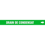 Accuform CRPK234SSH French Pipe Marker: Drain De Condensat (1)