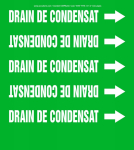 Accuform CRPK234STB French Pipe Marker: Drain De Condensat (0)