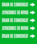 Accuform CRPK234STC French Pipe Marker: Drain De Condensat (0)