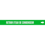Accuform CRPK243SSD French Pipe Marker: Retour D'Eau De Condenseur (1)