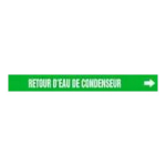 Accuform CRPK243STA French Pipe Marker: Retour D'Eau De Condenseur (1)