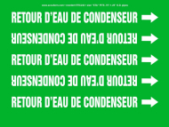 Accuform CRPK243STA French Pipe Marker: Retour D'Eau De Condenseur (0)