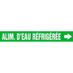 Accuform CRPK251SSH French Pipe Marker: Alim. D'Eau Réfrigérée (0)