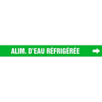 Accuform CRPK251STC French Pipe Marker: Alim. D'Eau Réfrigérée (1)