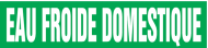 Accuform CRPK271STB French Pipe Marker: Eau Froide Domestique (0)