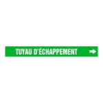 Accuform CRPK310SSD French Pipe Marker: Tuyau D'Échappement (1)