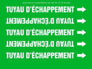 Accuform CRPK310STA French Pipe Marker: Tuyau D'Échappement (0)