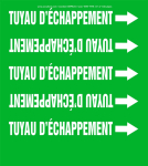 Accuform CRPK310STB French Pipe Marker: Tuyau D'Échappement (0)