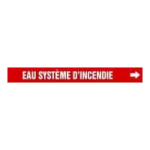 Accuform CRPK326SSB French Pipe Marker: Eau Système D'Incendie (1)