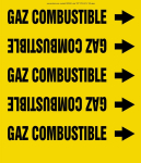 Accuform CRPK333STC French Pipe Marker: Gaz Combustible (0)