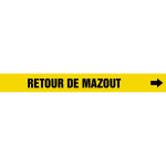 Accuform CRPK339SSA French Pipe Marker: Retour De Mazout (0)