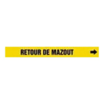 Accuform CRPK339SSD French Pipe Marker: Retour De Mazout (1)