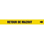 Accuform CRPK339STA French Pipe Marker: Retour De Mazout (1)