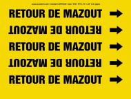 Accuform CRPK339STA French Pipe Marker: Retour De Mazout (0)