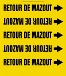 Accuform CRPK339STC French Pipe Marker: Retour De Mazout (0)