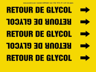 Accuform CRPK365STA French Pipe Marker: Retour De Glycol (0)