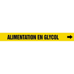 Accuform CRPK371SSB French Pipe Marker: Alimentation En Glycol (1)