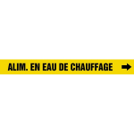 Accuform CRPK393SSA French Pipe Marker: Alim. En Eau De Chauffage (0)