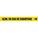 Accuform CRPK393SSD French Pipe Marker: Alim. En Eau De Chauffage (1)