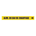 Accuform CRPK393STC French Pipe Marker: Alim. En Eau De Chauffage (1)