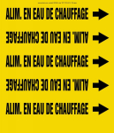 Accuform CRPK393STC French Pipe Marker: Alim. En Eau De Chauffage (0)