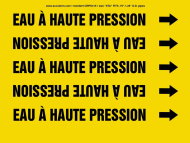 Accuform CRPK415STA French Pipe Marker: Eau À Haute Pression (0)