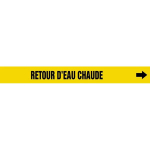 Accuform CRPK427SSB French Pipe Marker: Retour D'Eau Chaude (1)