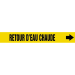 Accuform CRPK427SSH French Pipe Marker: Retour D'Eau Chaude (0)
