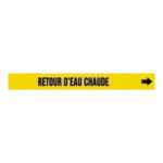 Accuform CRPK427STB French Pipe Marker: Retour D'Eau Chaude (1)