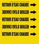 Accuform CRPK427STB French Pipe Marker: Retour D'Eau Chaude (0)
