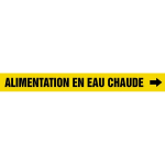 Accuform CRPK431SSA French Pipe Marker: Alimentation En Eau Chaude (0)