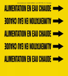 Accuform CRPK431STB French Pipe Marker: Alimentation En Eau Chaude (0)