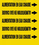 Accuform CRPK431STC French Pipe Marker: Alimentation En Eau Chaude (0)