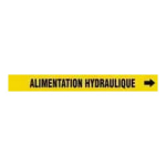 Accuform CRPK447SSB French Pipe Marker: Alimentation Hydraulique (1)