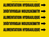 Accuform CRPK447STA French Pipe Marker: Alimentation Hydraulique (0)