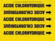 Accuform CRPK451STA French Pipe Marker: Acide Chlorhydrique (1)