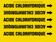 Accuform CRPK451STA French Pipe Marker: Acide Chlorhydrique (0)