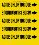 Accuform CRPK451STC French Pipe Marker: Acide Chlorhydrique (0)